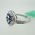 Vintage Style Beverly K 18k White Gold .32ct Sapphire and Diamond Ring Size 6 1/2