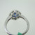 Vintage Style Beverly K 18k White Gold .32ct Sapphire and Diamond Ring Size 6 1/2