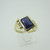 14k Yellow Gold Iolite Ring with Diamond Accents Size 6