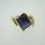 14k Yellow Gold Iolite Ring with Diamond Accents Size 6