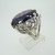 10k White Gold Large Created Alexandrite Ring Size 6 1/4
