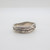 Sterling Silver RE Signed Wavy Band Stamped Design Ring Size 8.75