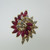 14k Yellow Gold Ruby and Diamond Cluster Fashion Ring Size 10 1/2