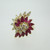 14k Yellow Gold Ruby and Diamond Cluster Fashion Ring Size 10 1/2