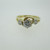 14k Yellow Gold Approx 1/3ct Round Brilliant Cut Diamond Ring with 2 Diamond Accents Ring Size 5 1/2