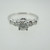 18k White Gold .58ct Round Brilliant Cut Diamond Ring Size 7 3/4