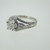 18k White Gold .57ct Round Brilliant Cut Diamond Ring with Diamond Wedding Band Ring Size 7