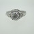 18k White Gold .57ct Round Brilliant Cut Diamond Ring with Diamond Wedding Band Ring Size 7
