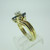 14k Yellow Gold Approx .25ct TW Round Brilliant Cut Diamond Wedding Ring with Sapphire Accents and Band Ring Size 7 1/4