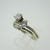 14k White Gold Approx .20ct Round Brilliant Cut Diamond Wedding Set Ring Size 6 3/4