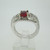 14k White Gold AAA Ruby wtih Approx .50ct TW Diamond Accents Ring Size 6