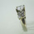  Sterling Silver Ring Clear CZ Center Stone and 8 Clear CZ Side Stones Size 6 1/4 