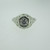 Vintage 14k White Gold Approx .25ct European Cut Diamond Ring with Filigree Accenting Size 5 3/4