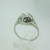 Vintage 14k White Gold Approx .25ct European Cut Diamond Ring with Filigree Accenting Size 5 3/4