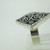 Sterling Silver Ring with Floral Pattern Diamond Shaped Center Size 7