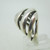 Sterling Silver Slotted Dome Ring Size 9