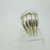 Sterling Silver Dome Ring Lined Textured Size 6
