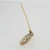 Vintage 14k Yellow Gold Art Deco Style Enameled Oblong Pin w Seed Pearl Accent