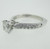 14k White Gold Yalina .76ct Round Brilliant Cut Diamond Ring with Euro Shank Size 6 1/2