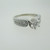 14k White Gold .42ct Round Brilliant Cut Diamond Ring with Diamond Accents Size 6 3/4