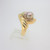 18k Yellow Gold Baroque South Sea Pearl Statement Ring w Diamond Accents Sz 8.25