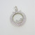 14k White Gold Diamond Pave Wreath Pendant with 3 Floating Diamonds
