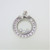 14k White Gold Diamond Pave Wreath Pendant with 3 Floating Diamonds