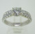 14k White Gold GIA Certified .52ct Round Brilliant Cut Diamond Ring Set Size 6 1/2