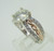 14k White Gold GIA Certified 1.36ct Round Brilliant Cut Diamond Ring with Rose Gold Accents Size 6 1/2