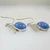 Sterling Silver Signed VHC Lapis Earrings 