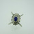 Sterling Silver Carolyn Pollack Blue Lapis Crossover Ring Size 6.5