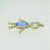 14k Yellow Gold Created Sapphire September Birthstone Boy Pendant Charm