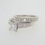 14k White Gold Approx 1.7ctTW Diamond Engagement Ring & Wedding Band Set Sz 6.5
