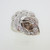 14k W Gold Art Moderne Approx 1.0ctTW Fancy Brown & White Diamonds Ring Size 6.5