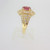 14k Yellow Gold Oval Pink Tourmaline & Diamond Accents Fashion Ring Size 9 3/4