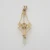 10k Yellow Gold OB Victorian Edwardian Era Amethyst & MOP Drop Dangle Pendant