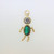 14k Yellow Gold Created Emerald May Birthstone Boy Dangle Pendant Charm