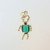 14k Yellow Gold Created Emerald May Birthstone Boy Dangle Pendant Charm