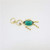 14k Yellow Gold Created Emerald May Birthstone Boy Dangle Pendant Charm