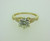 18k Yellow Gold GIA Certified .93ct Round Brilliant Cut Diamond Ring with Diamond Accents Size 7