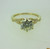 18k Yellow Gold GIA Certified .93ct Round Brilliant Cut Diamond Ring with Diamond Accents Size 7