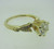 18k Yellow Gold GIA Certified .93ct Round Brilliant Cut Diamond Ring with Diamond Accents Size 7