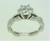 14k White Gold Cordova GIA Certified .75ct Round Brilliant Cut Diamond Ring Twisting Band Size 6 3/4