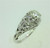 14k White Gold John Bagley GIA Certified 1.03ct Round Brilliant Cut Ring with Filigree and Diamond Accents Size 7