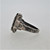 Sterling Silver Class Ring BGS 60 Black Enamel Cross Ring Size 6.5