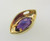  14k Yellow Gold and White Gold Amethyst Pendant