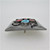 Unmarked Sterling Silver Feather Stamp Work Coral Turquoise Belt Buckle Signed Steven B