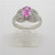 14k W Gold Approx .86ct Pink Sapphire & Diamond Infinity Love Knot Ring Sz 6 1/2