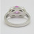 14k W Gold Approx .86ct Pink Sapphire & Diamond Infinity Love Knot Ring Sz 6 1/2
