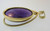  14k Yellow Gold Large Amethyst Pendant